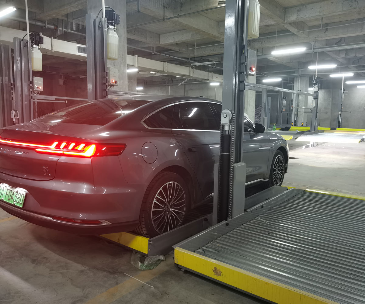 忠縣地下室四柱簡易升降機械立體停車設備