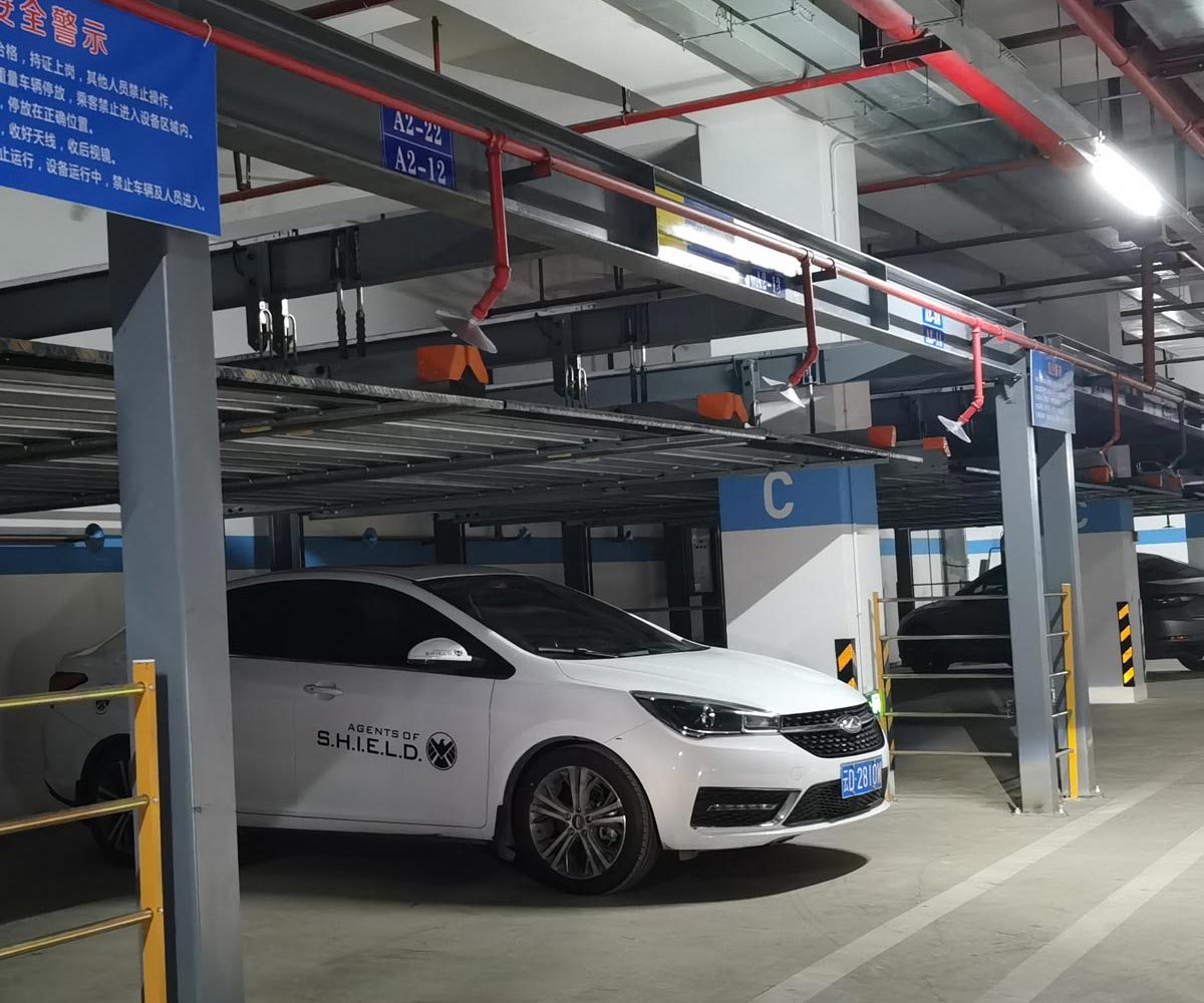 甘肅省地下室雙層升降式立體停車(chē)
